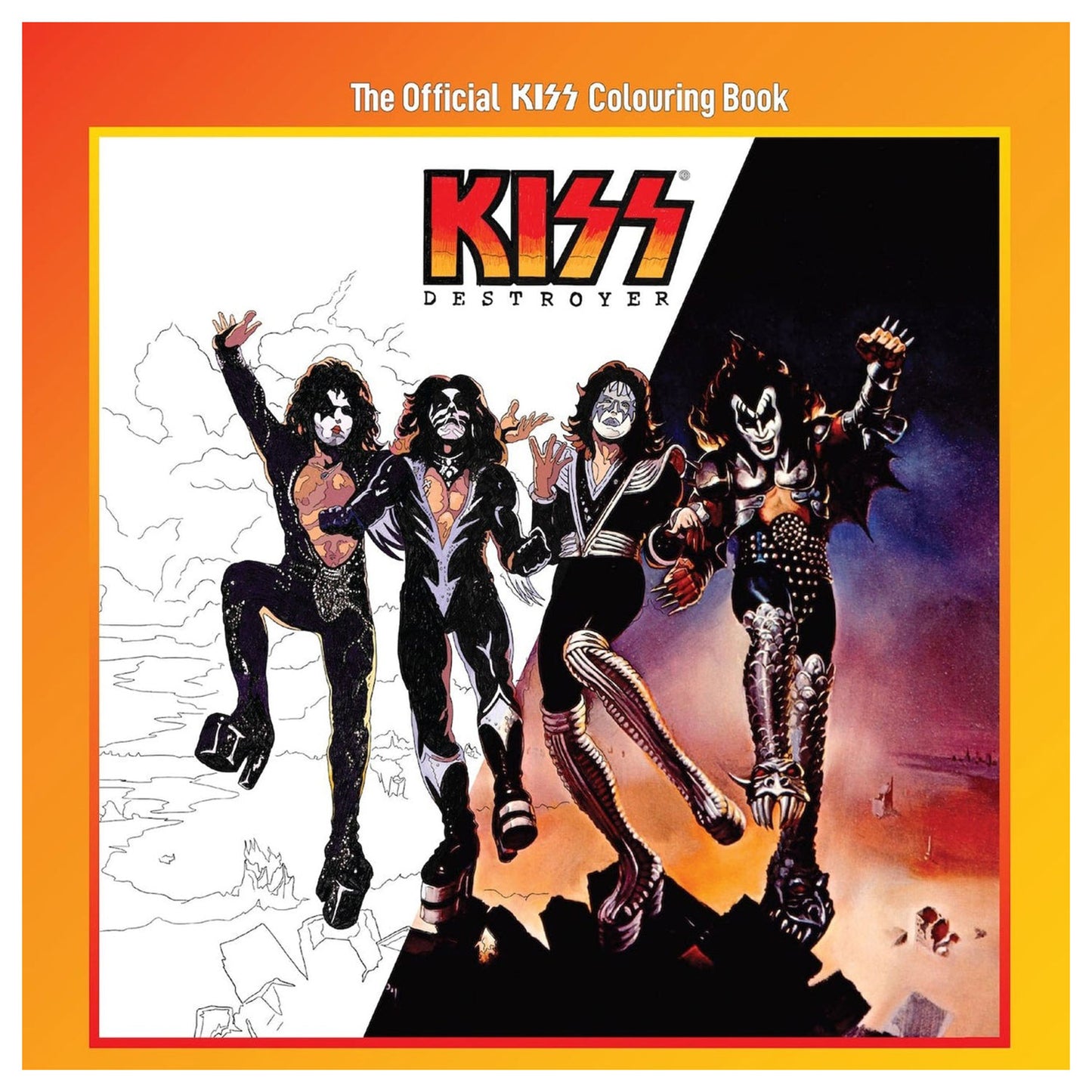 KISS Rock n Roll Colouring Book Coloring Book Front
