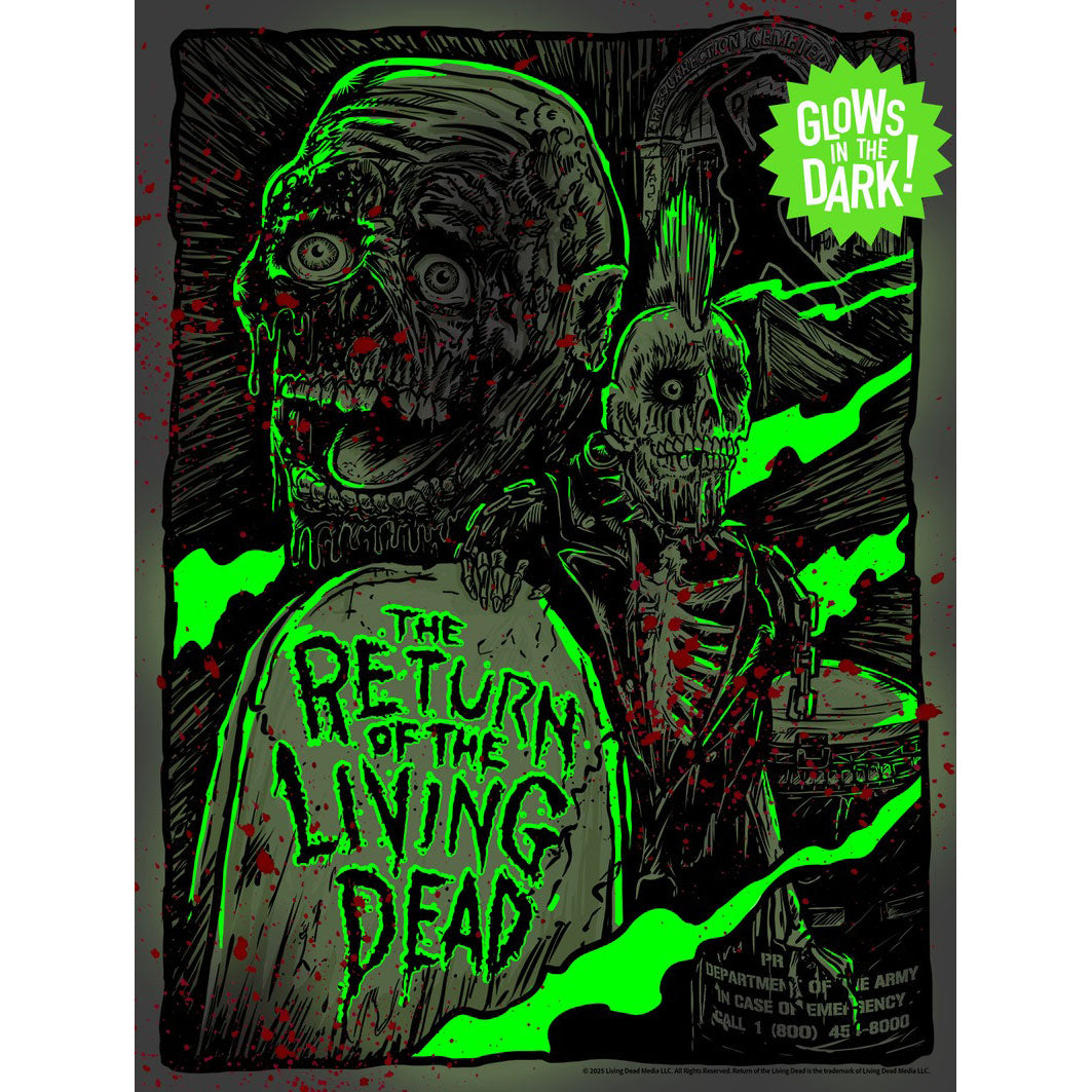 Return Of The Living Dead Bloody Variant by Vertebrae33 (Rockabilia Exclusive) Limited Screenprint Back