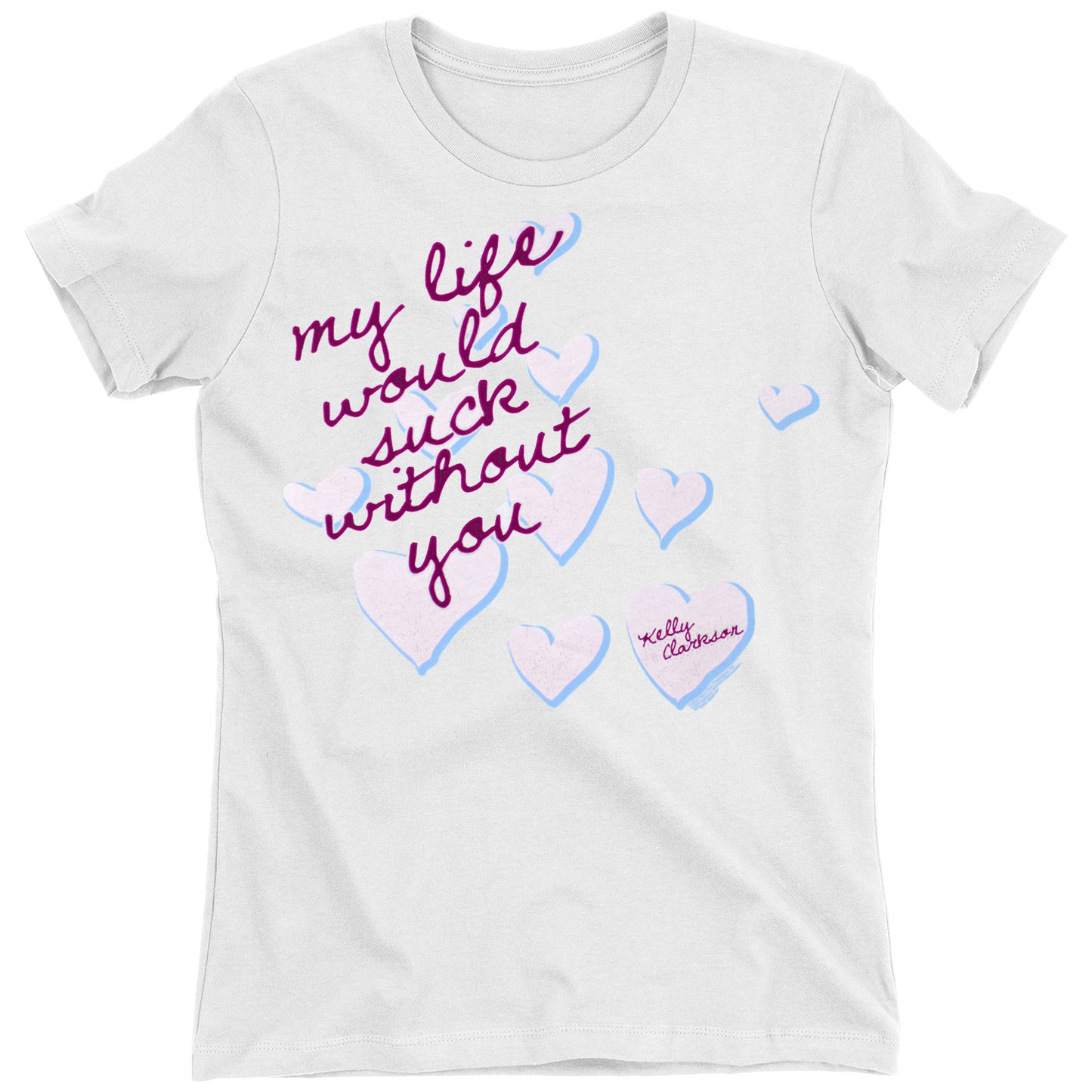 Kelly Clarkson My Life Would Suck Without you Hearts Junior Top Front