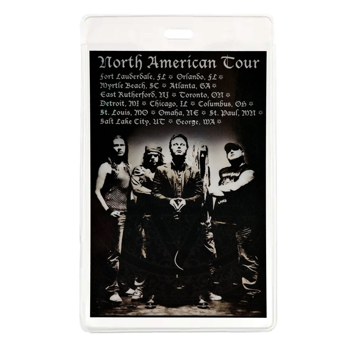 HIM North American Tour Laminated Backstage Pass Back