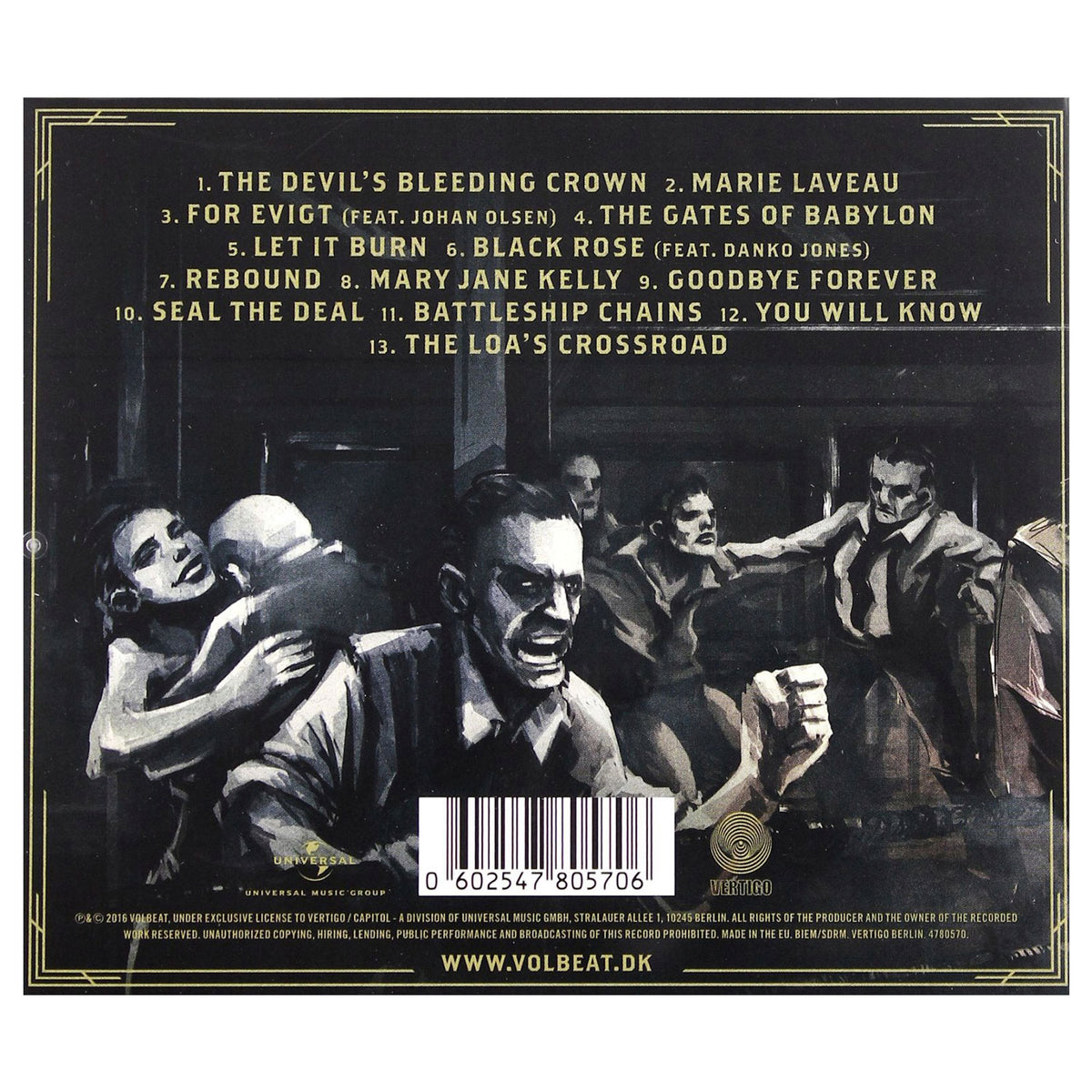 Volbeat Seal The Deal & Let's Boogie CD Back
