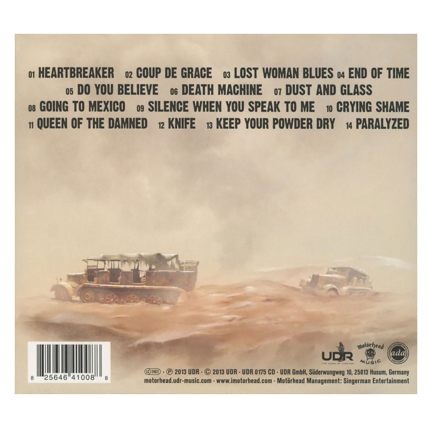 Motorhead aftershock CD Back