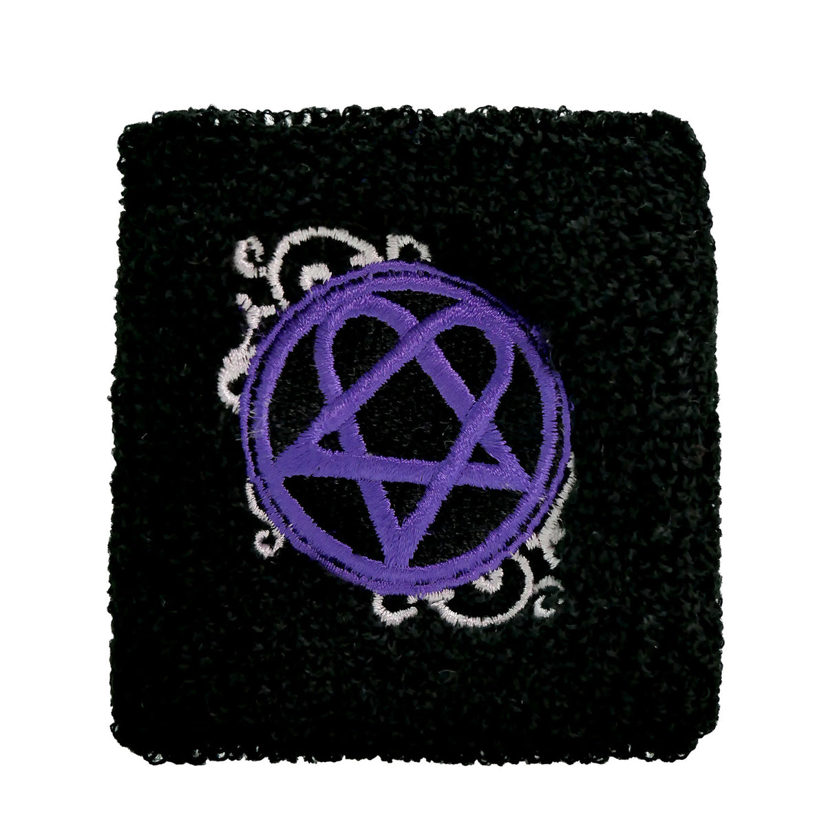 HIM Purple Heartagram Athletic Wristband Front
