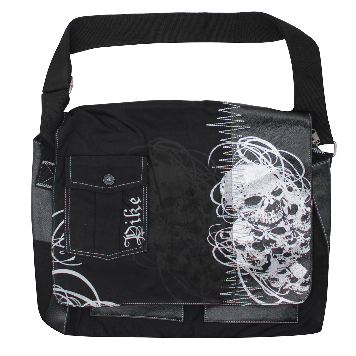 Printed Skulls Messenger Bag