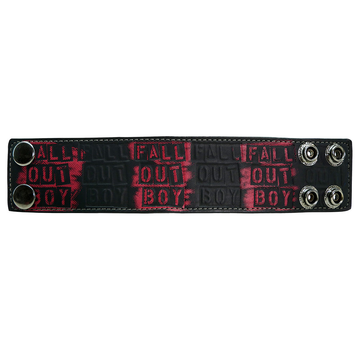 Fall Out Boy Stencil Logos Wristband Front