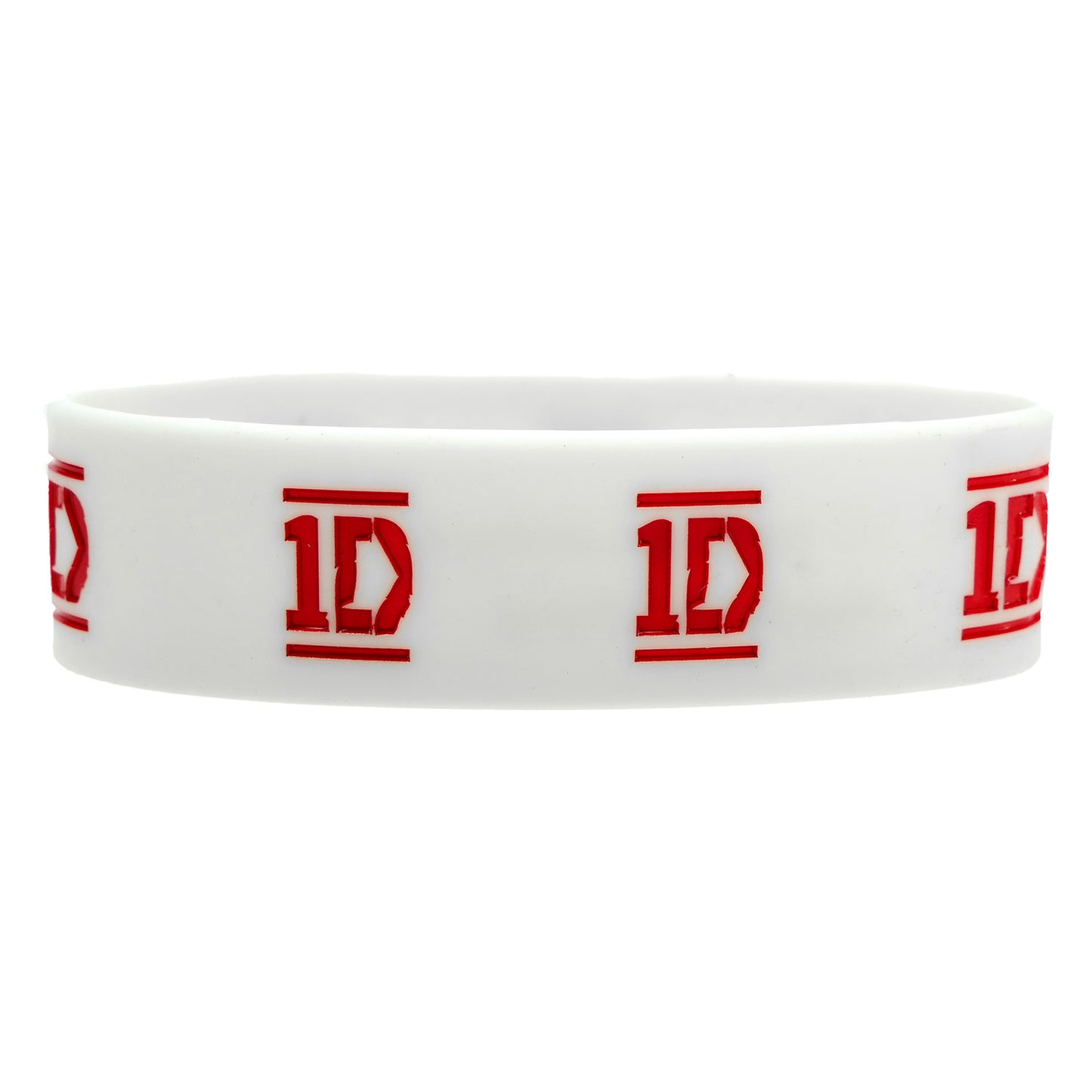 Red 1D Logos Rubber Bracelet