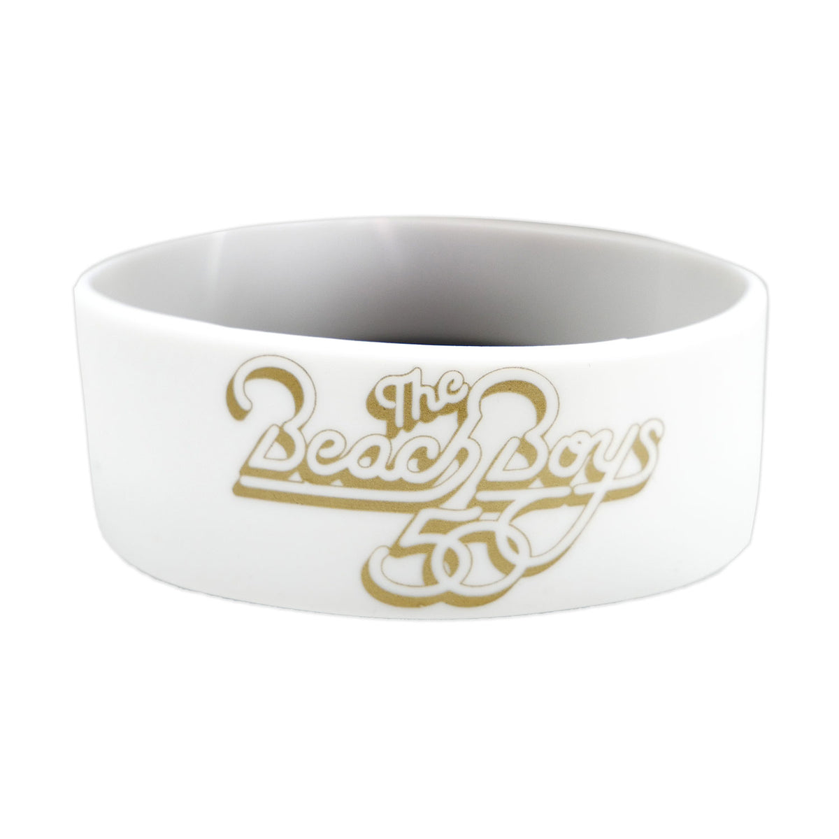 The Beach Boys 50 Logo (White) Rubber Bracelet Front