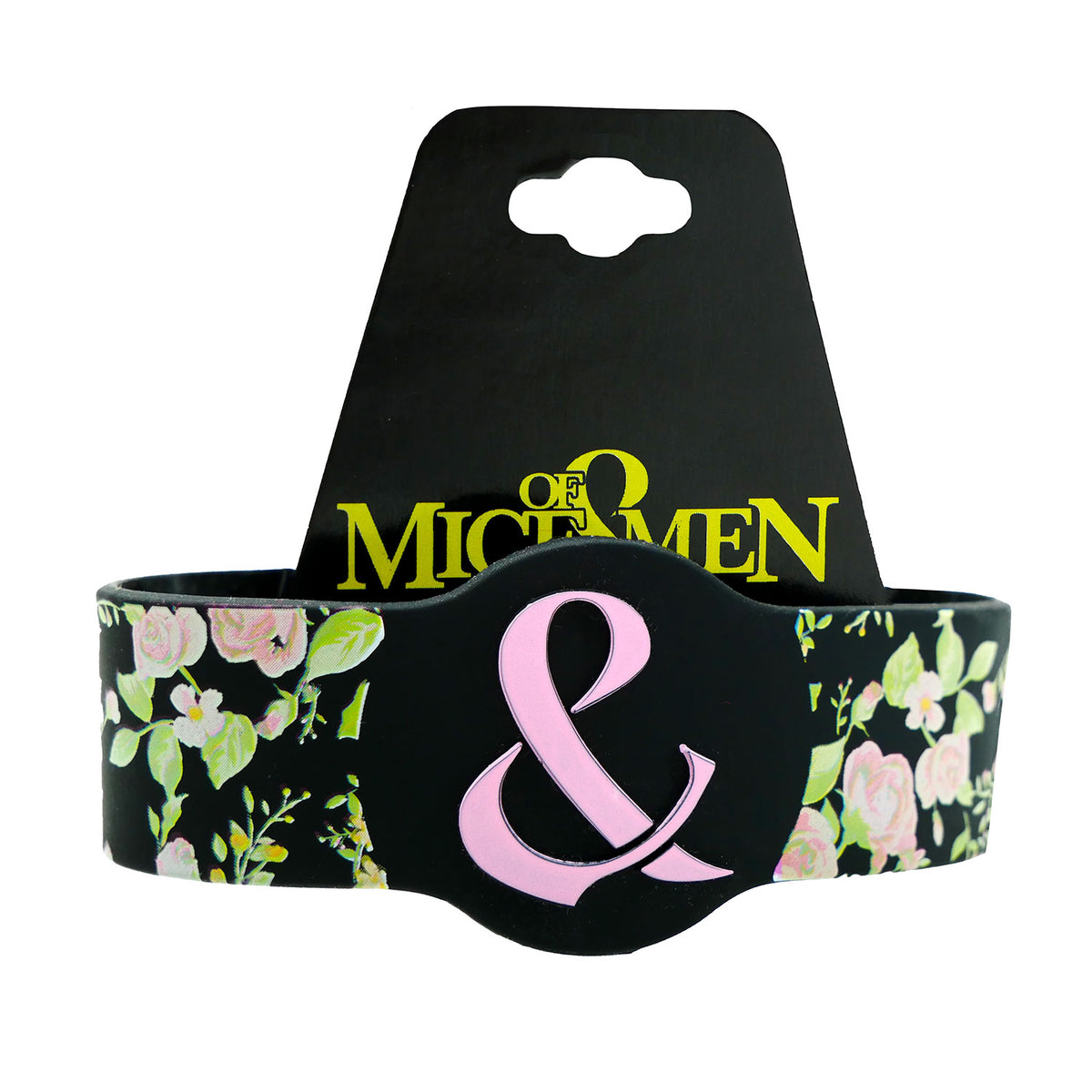 Of Mice & Men Floral OM&M Rubber Bracelet Front