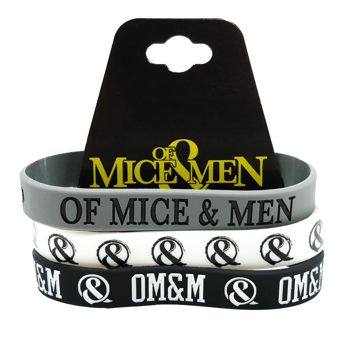 Of Mice & Men OM&M Moon 3 Pack Rubber Bracelet Front