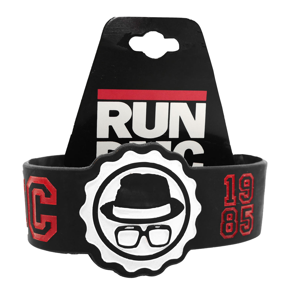 Run DMC 1985 Hat Rubber Bracelet Front