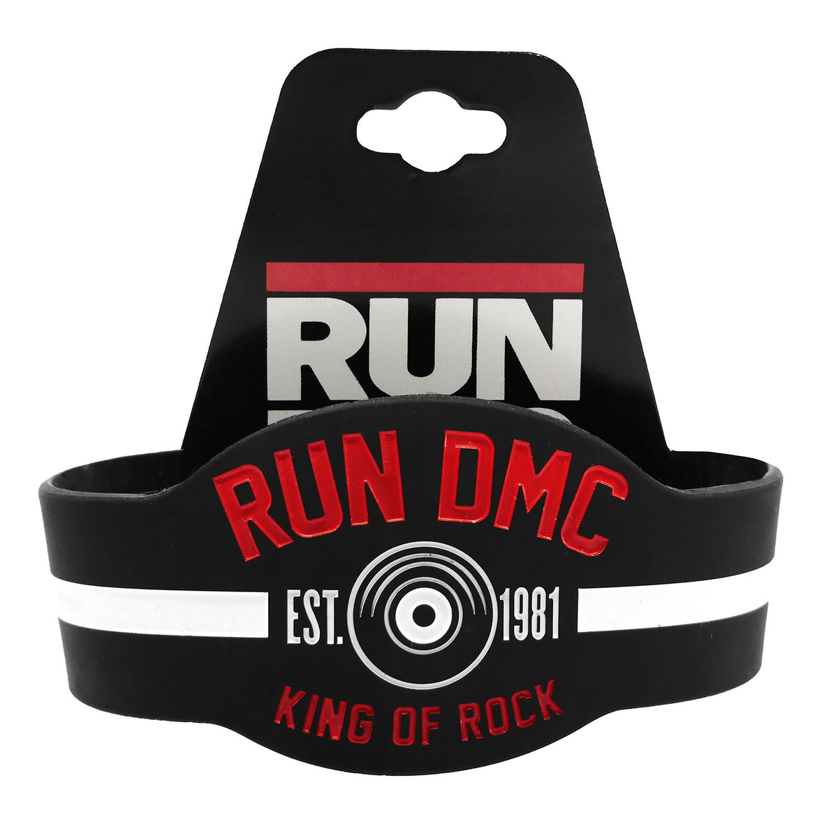 Run DMC King Of Rock Rubber Bracelet Front