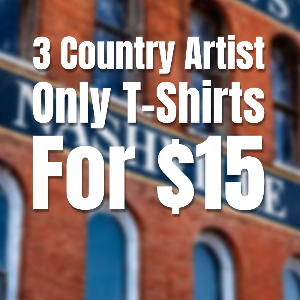 Rockabilia 3 Country Artist Only T-Shirts For $15 T-shirt Front