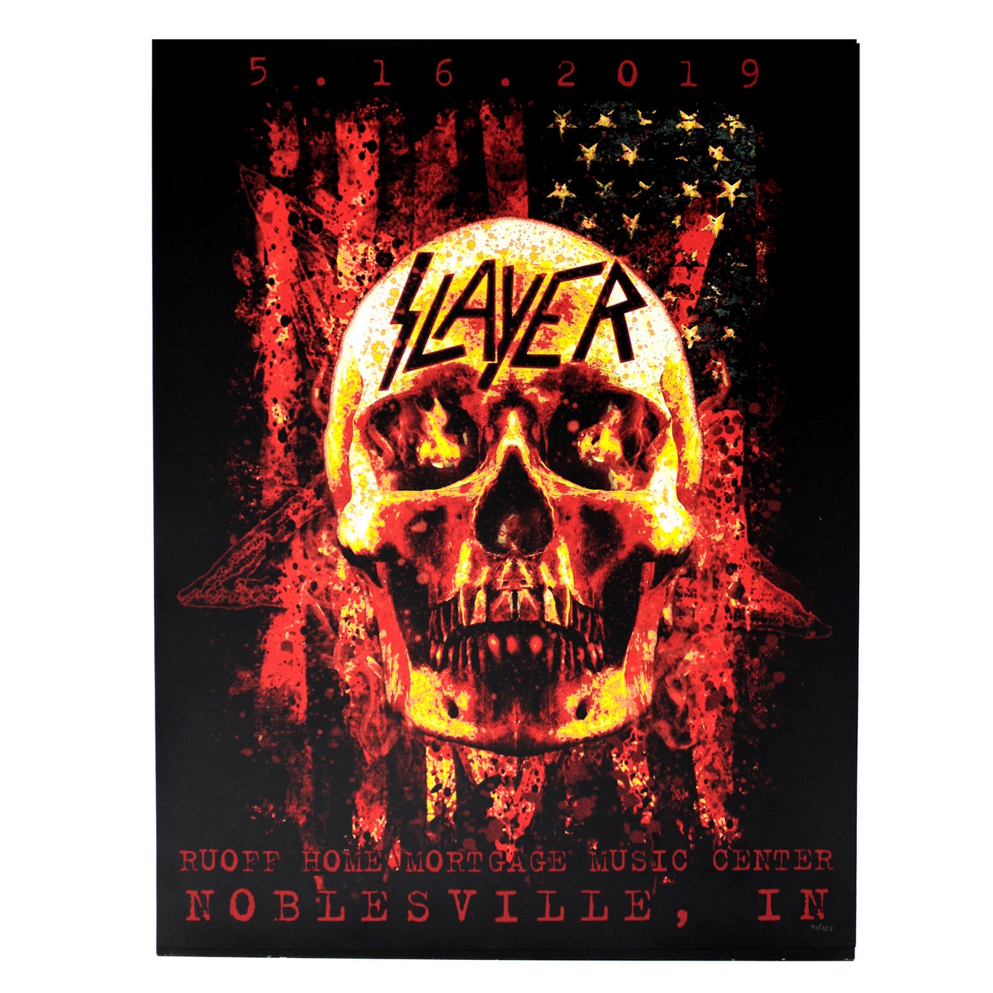 Slayer 5.16.2019 Noblesville, IN Limited Screenprint Front