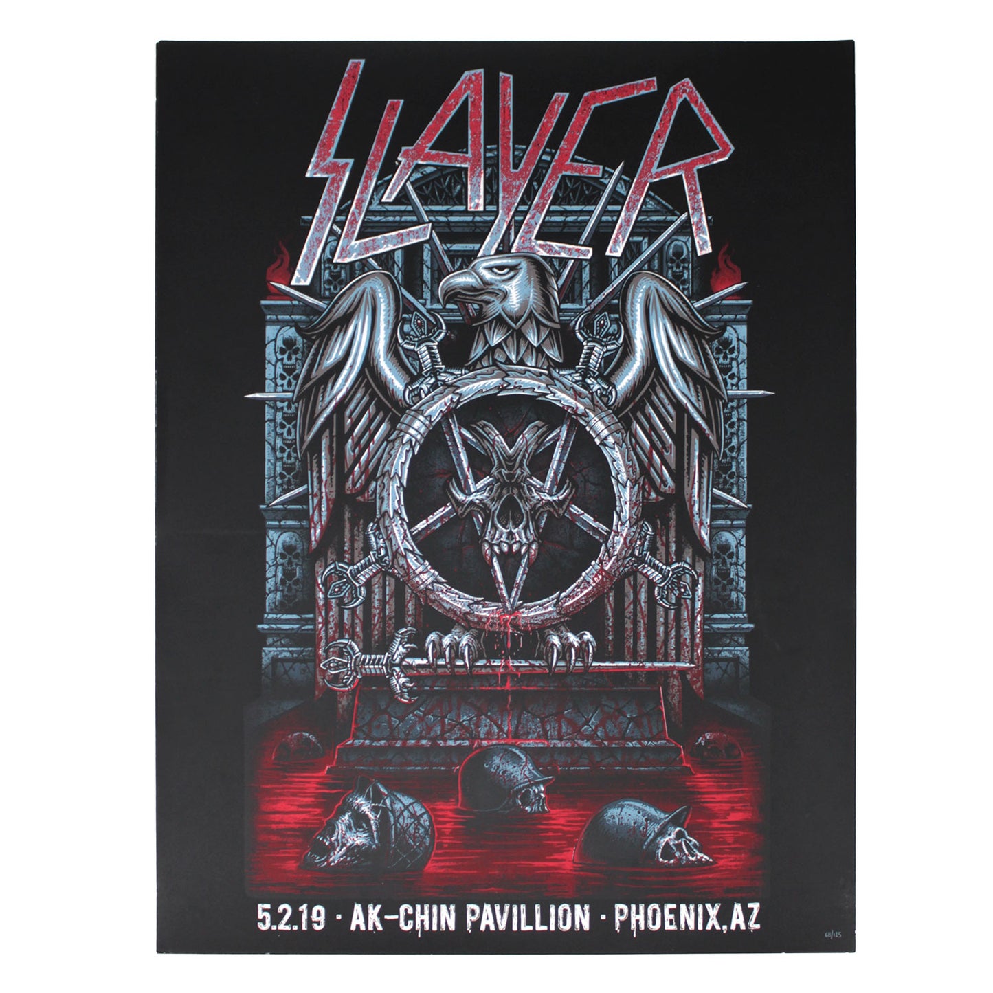 Slayer 5.2.19 Phoenix, AZ by Namsing Limited Screenprint Front