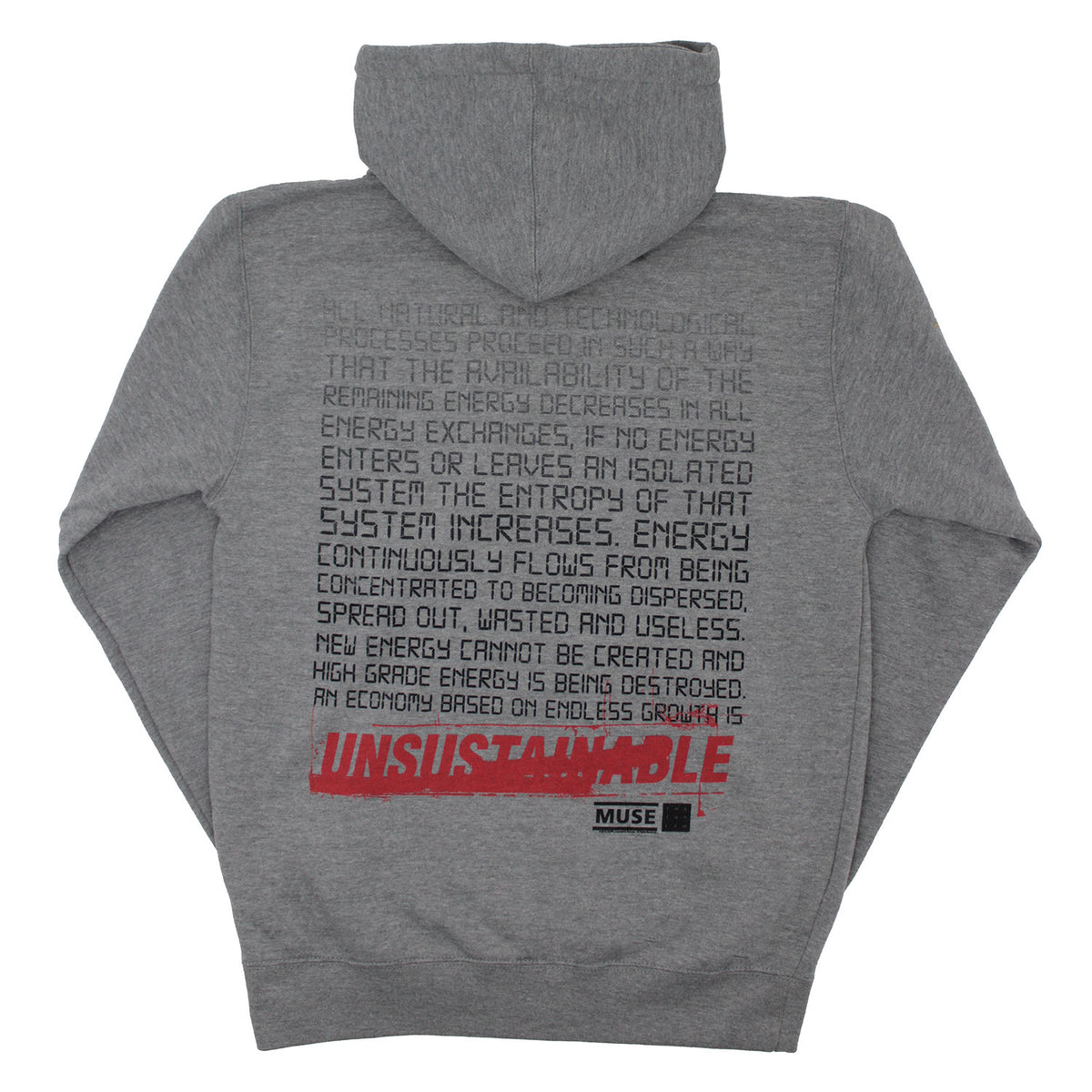Muse Unsustainable Zippered Hooded Sweatshirt Back