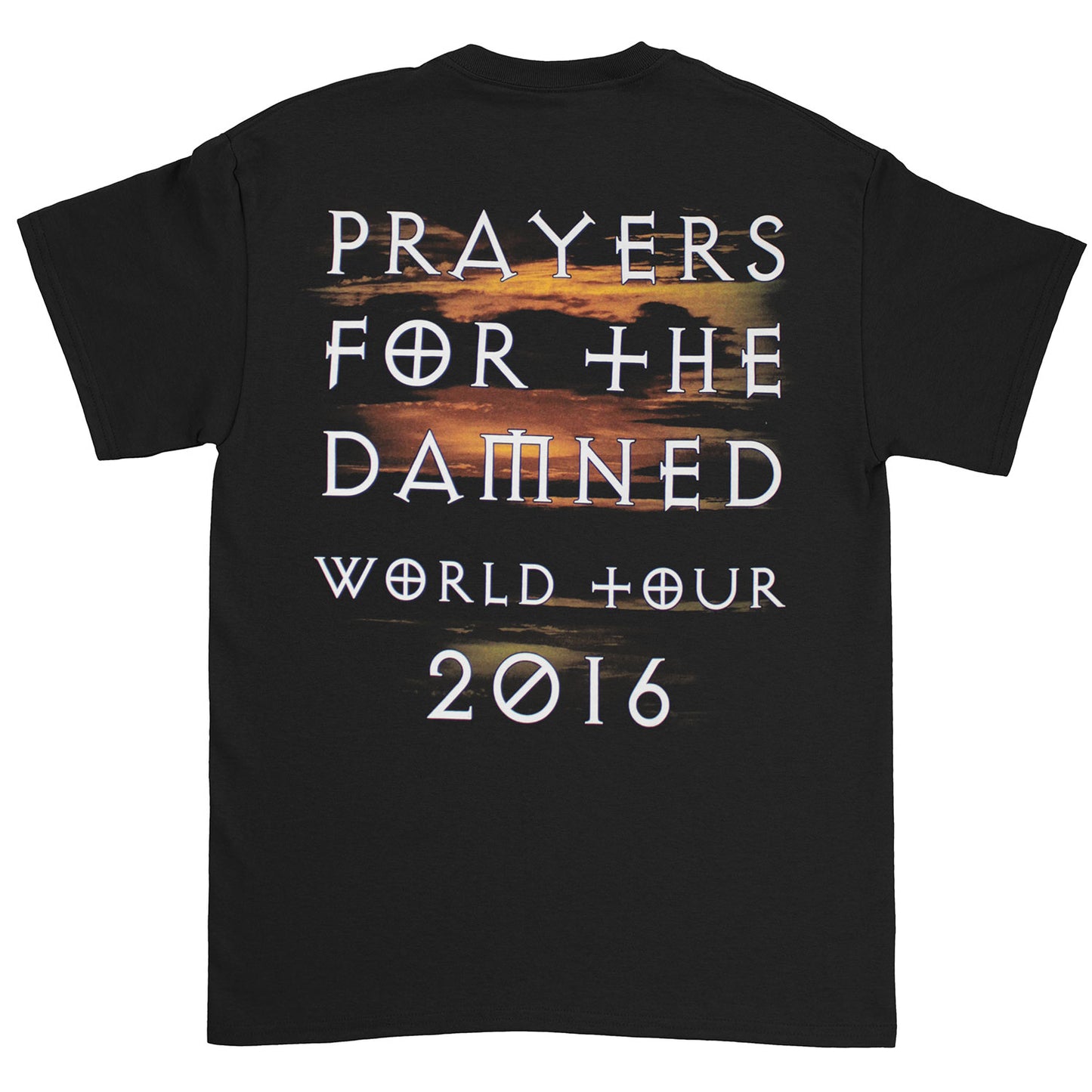 Sixx A.M. Prayers For The Damned World Tour 2016 T-shirt Back