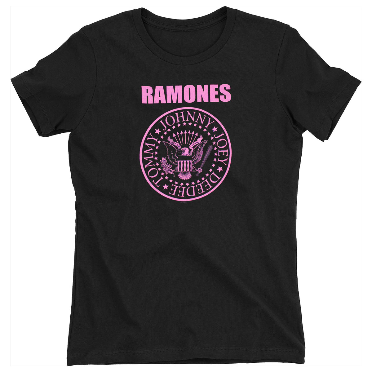 Ramones Pink Presidential Seal Logo Junior Top Front