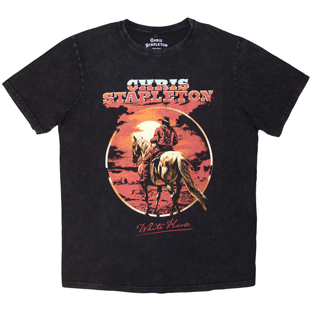Chris Stapleton White Horse Stone Wash T-shirt Front