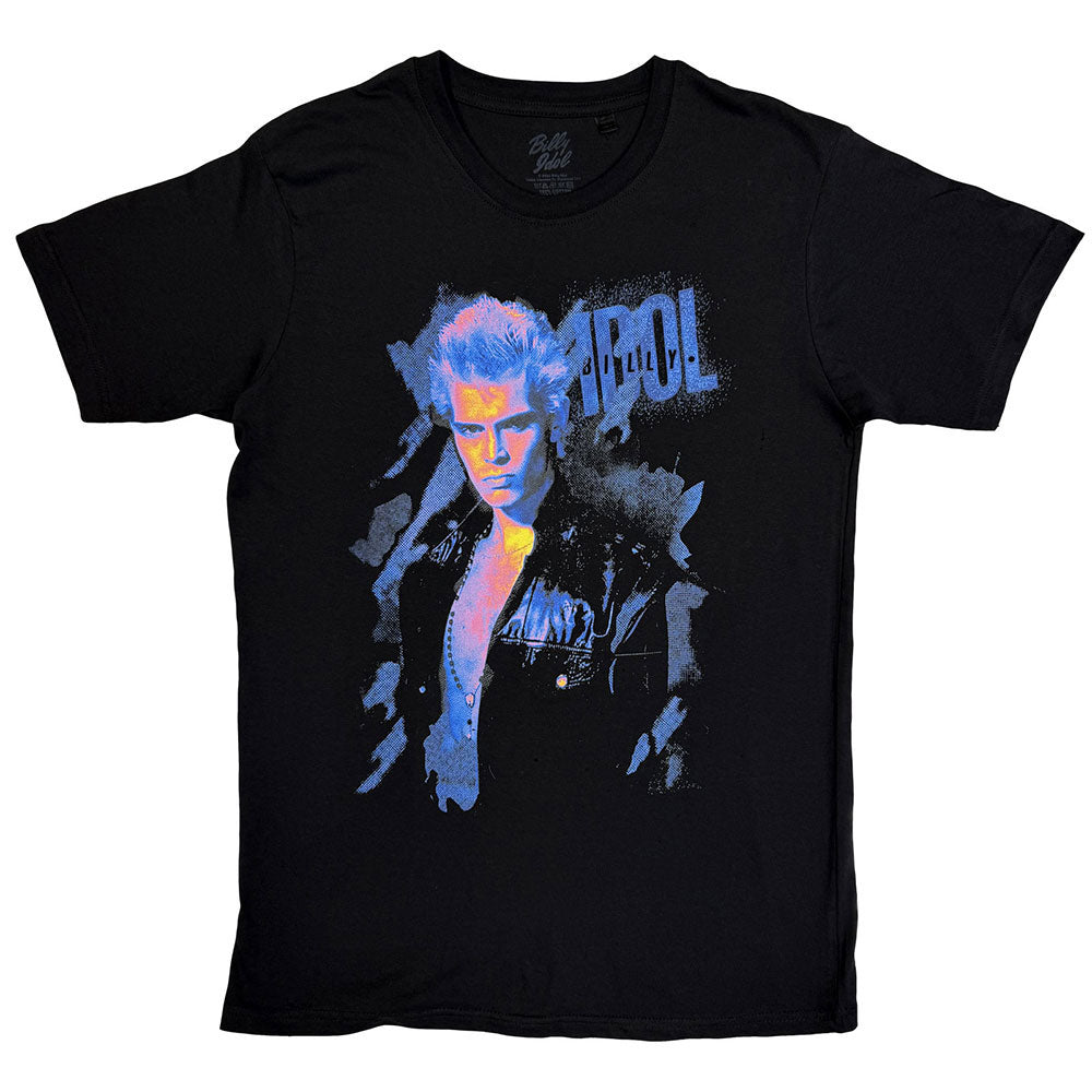 Billy Idol Blue Profile T-shirt Front
