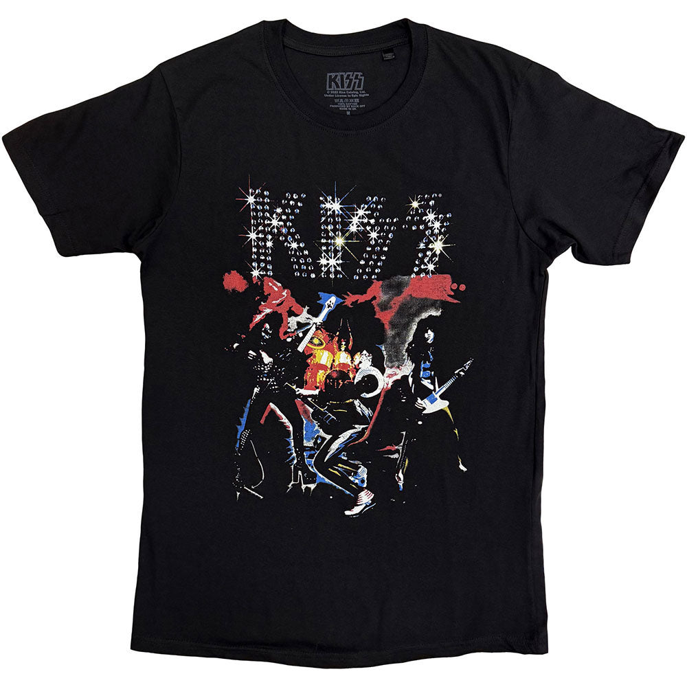 KISS Band Sparkle T-shirt Front