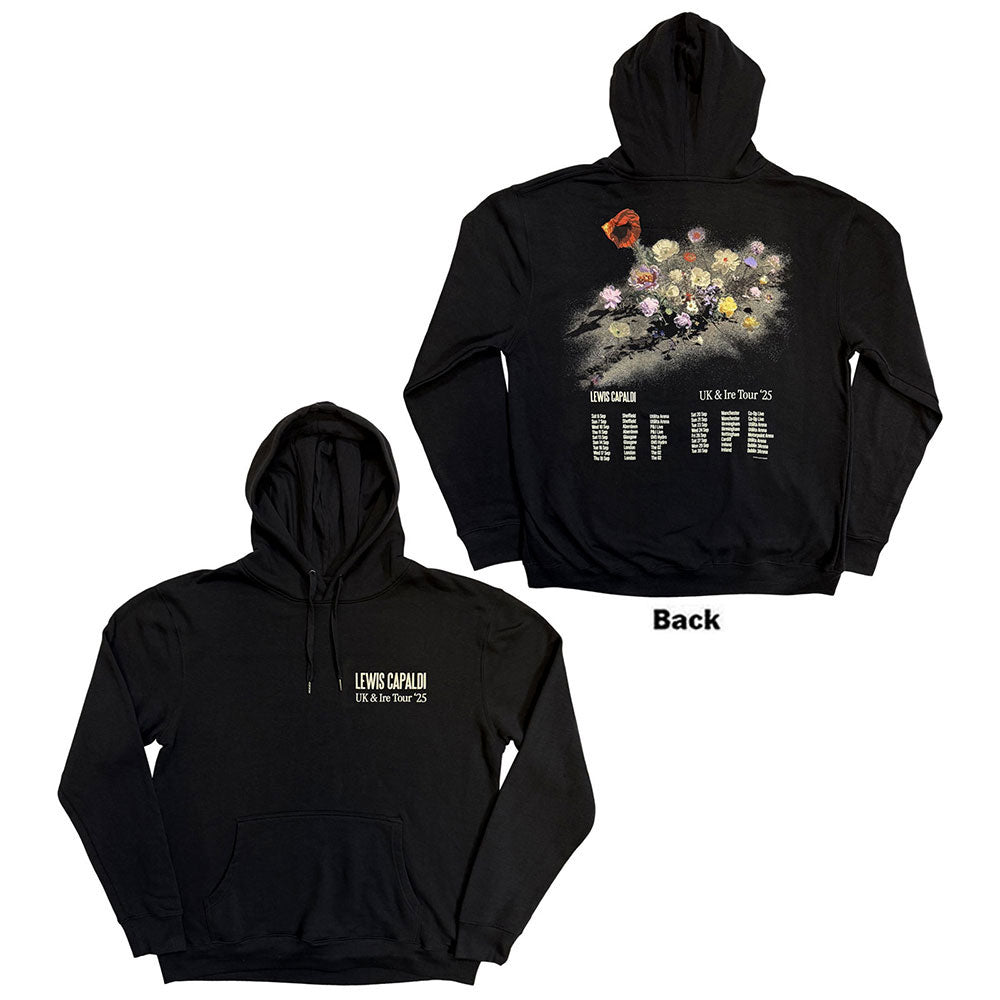 Lewis Capaldi Flowers Uk Tour '25 Hooded Sweatshirt Front