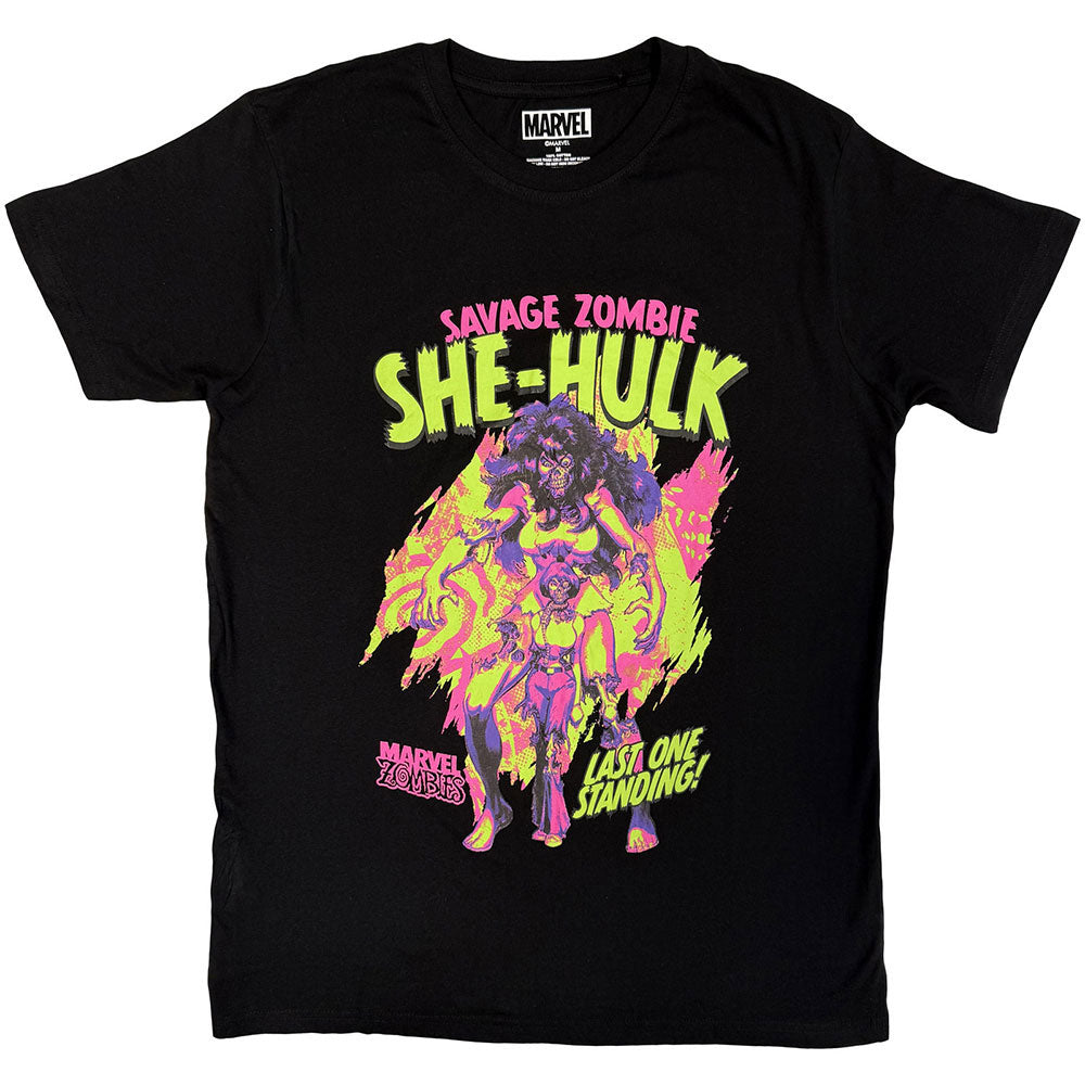 Marvel Comics Savage Zombie She-hulk T-shirt Front