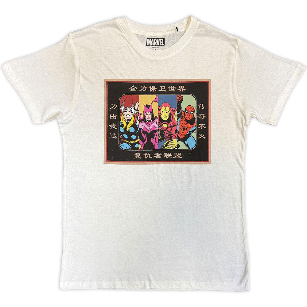 Marvel Comics Avengers Framed Japanese T-shirt Front
