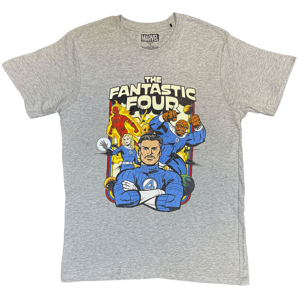 Marvel Comics Fantastic Four Montage T-shirt Front