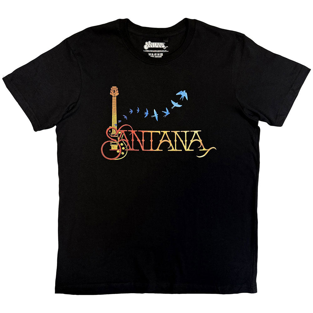 Santana Guitar & Birds T-shirt Front