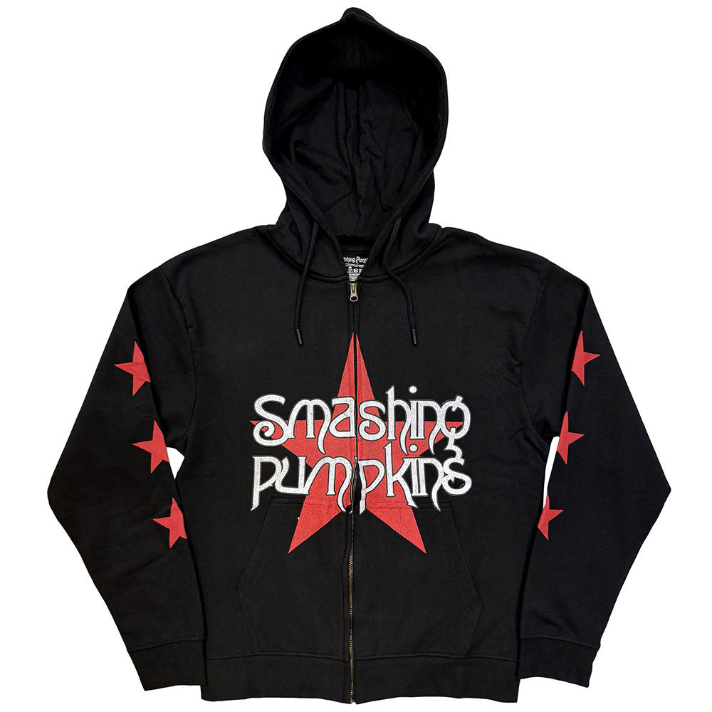 Smashing Pumpkins Star Logo Zippered Hooded Sweatshirt Front