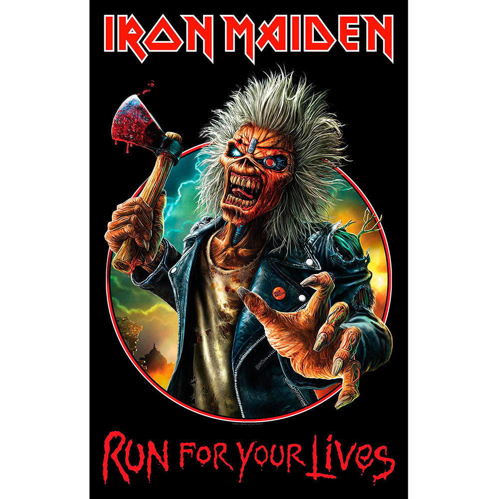 Iron Maiden Run For Your Lives Poster Flag Front
