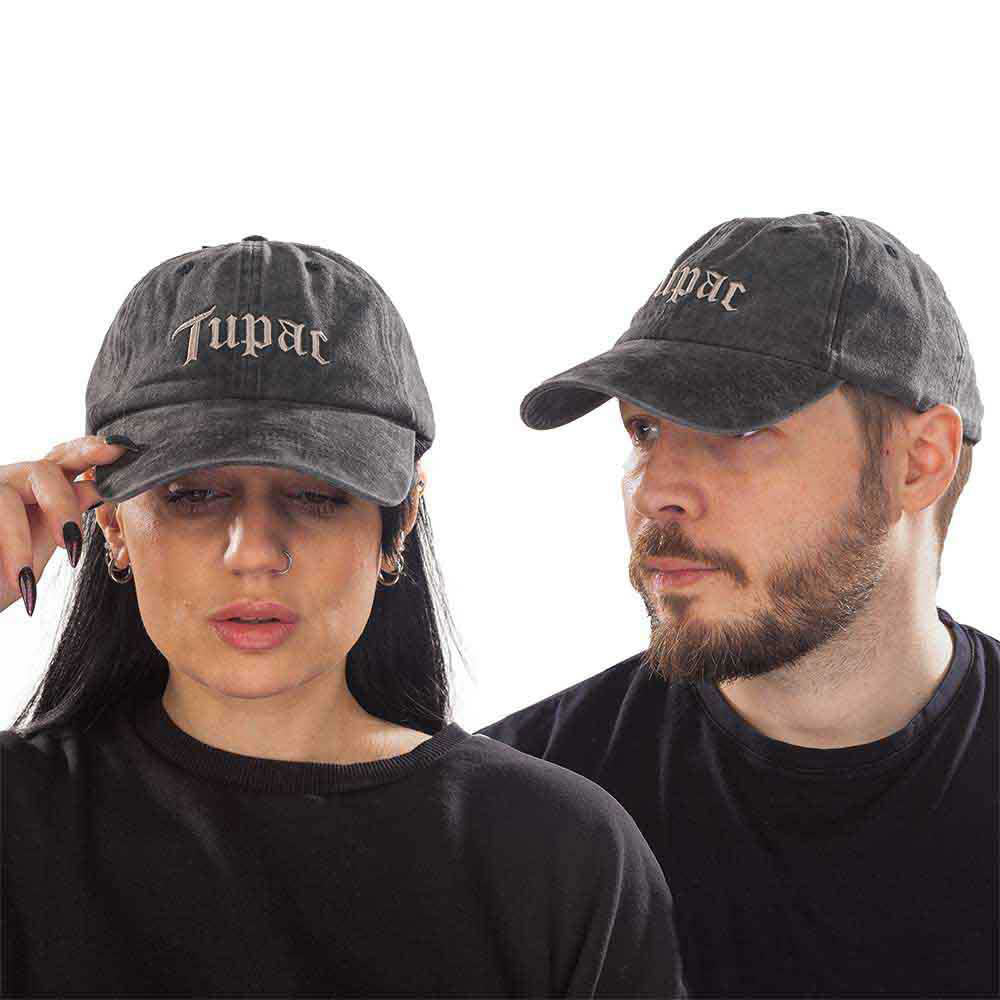 Tupac Gothic Logo Baseball Cap Front