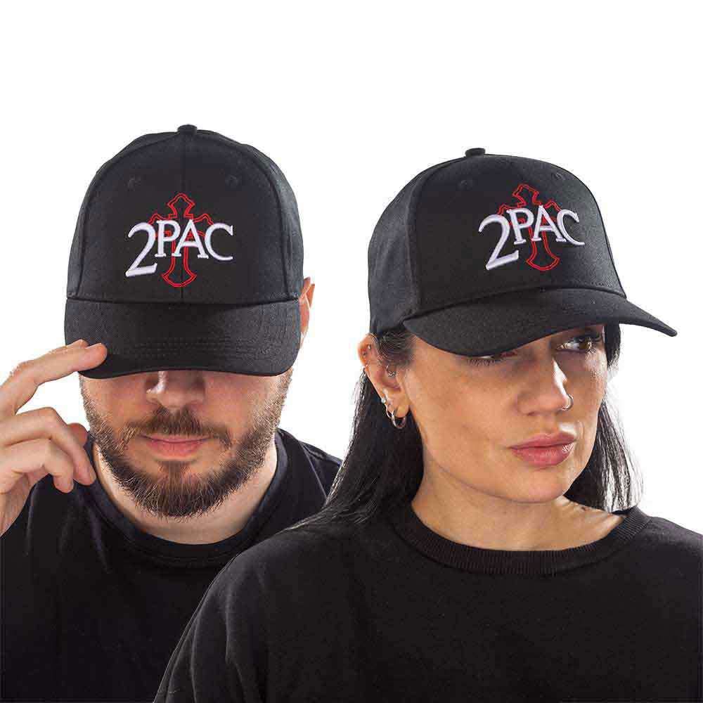 Tupac Cross Logo Baseball Cap Front