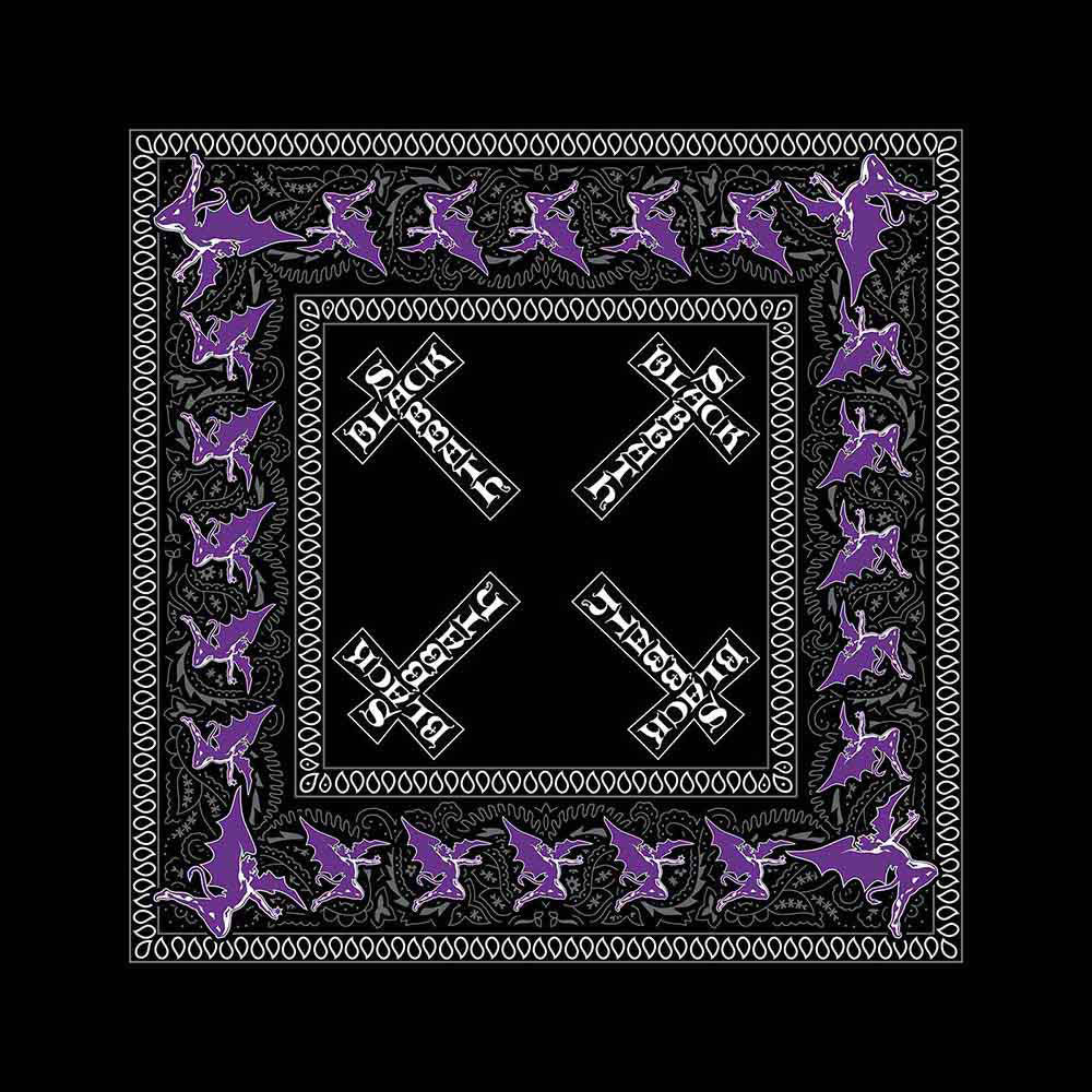 Black Sabbath Cross Logo Bandana Front