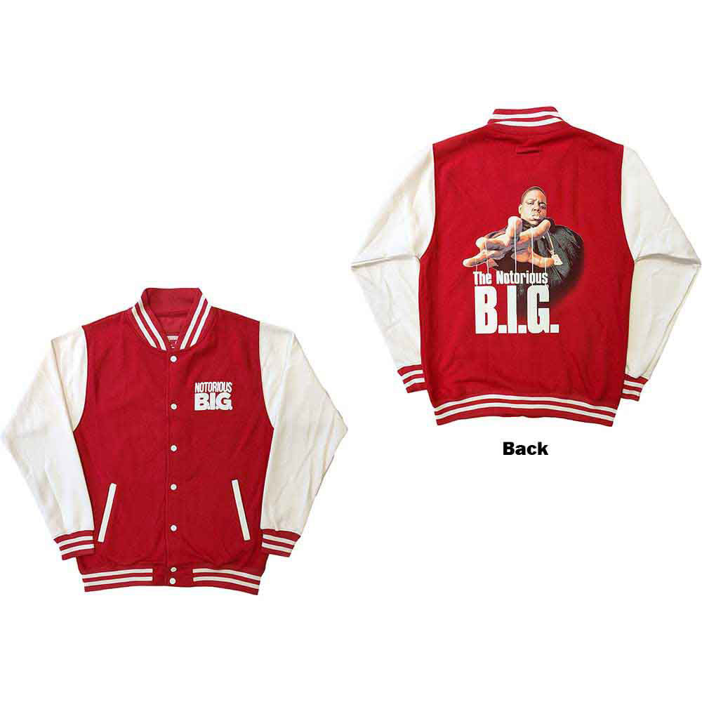 Notorious B.I.G. Reachstrings Varsity Jacket Front