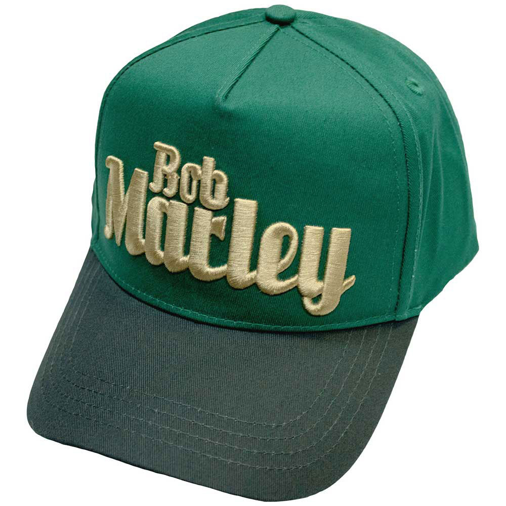 Bob Marley Text Logo Baseball Cap Front