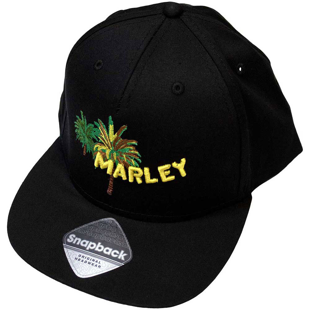 Bob Marley Palm Trees Baseball Cap Front