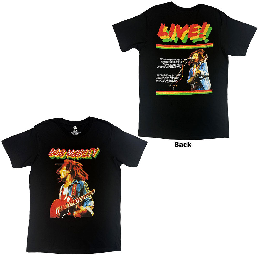 Bob Marley Live Concert T-shirt Front