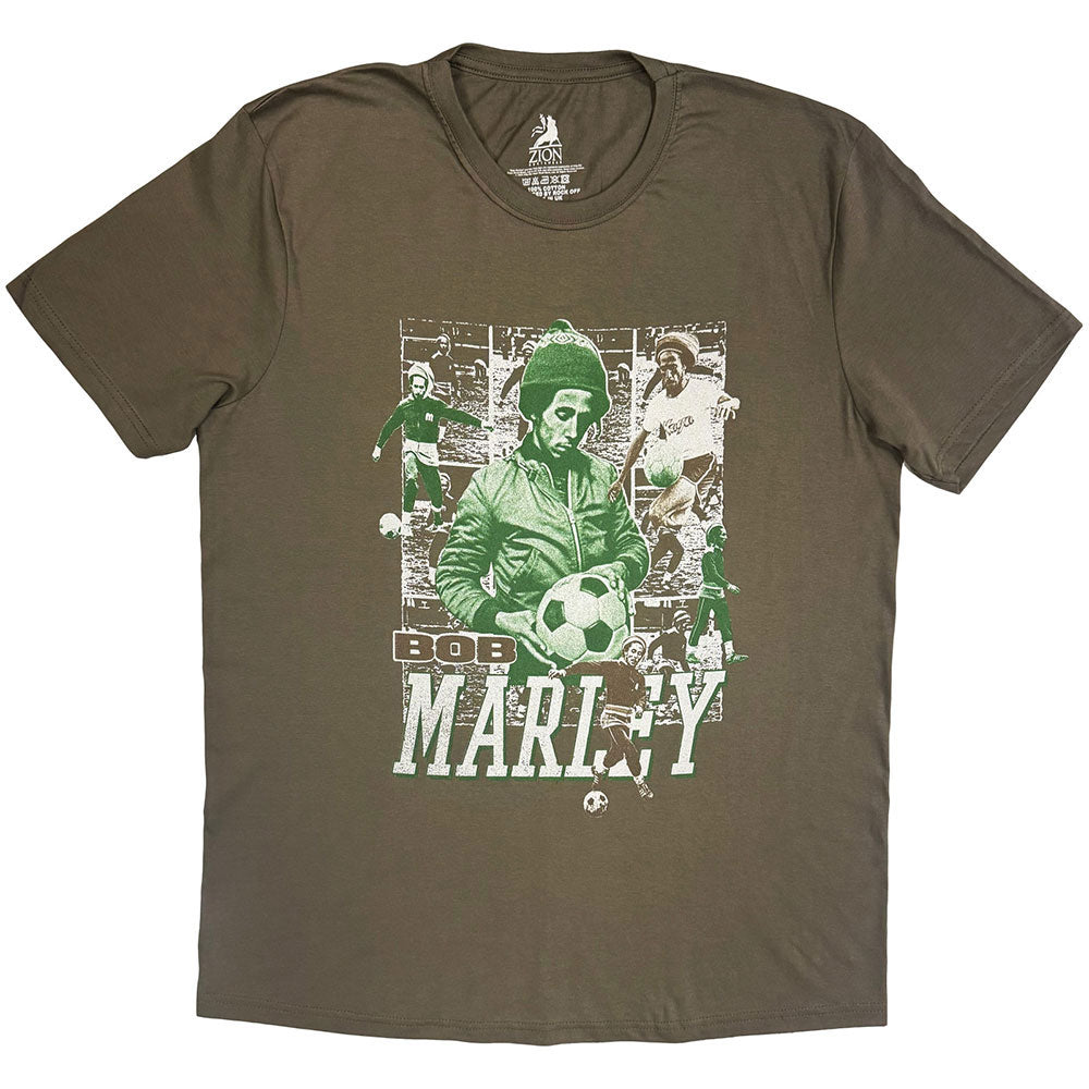 Bob Marley Football Collage T-shirt Front