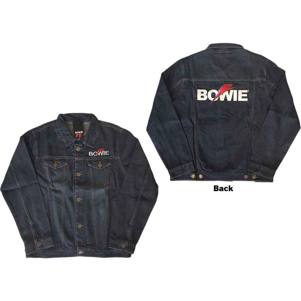 David Bowie Flash Logo Denim Jacket Front