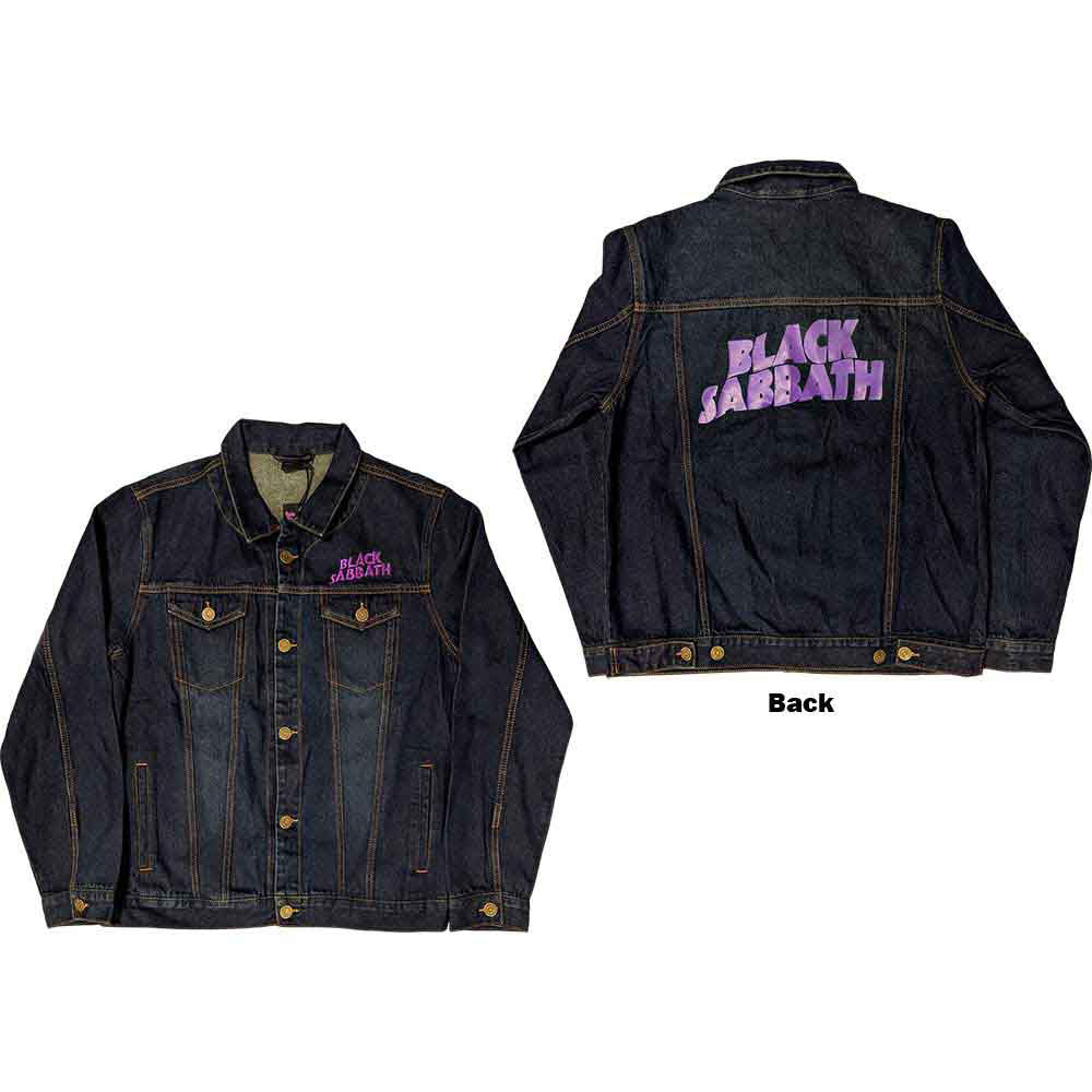 Black Sabbath Wavy Logo Denim Jacket Front