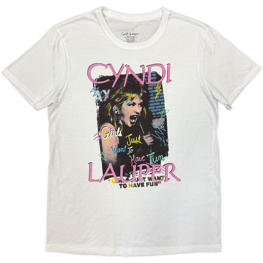 Cyndi Lauper Singing T-shirt Front