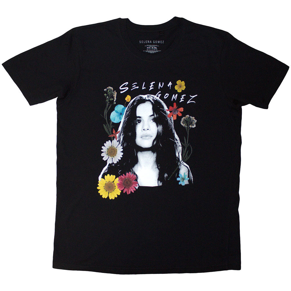 Selena Gomez Floral Collage T-shirt Front