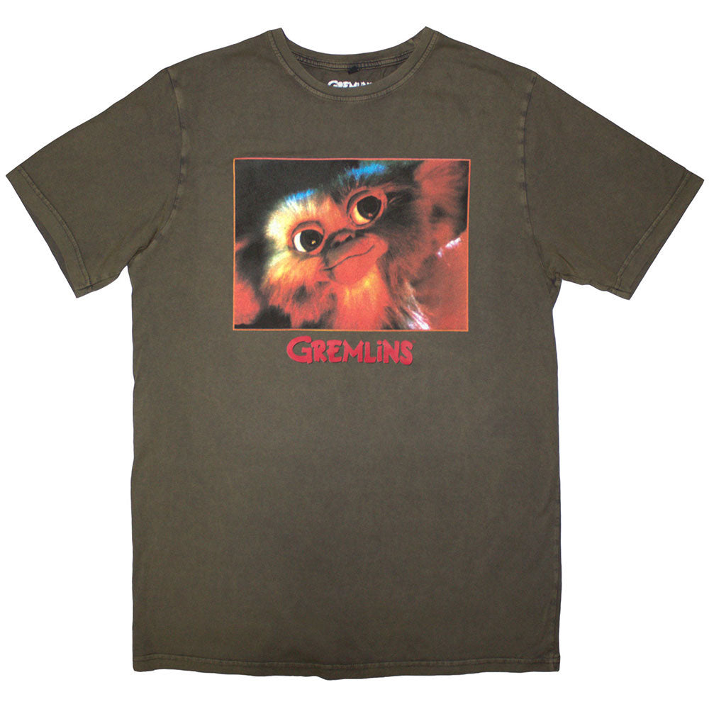 Gremlins Gizmo Photo Stone Wash T-shirt Front