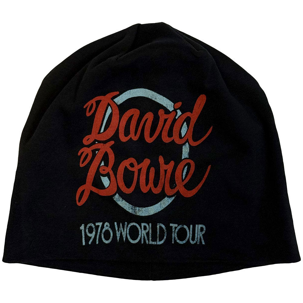 David Bowie World Tour Logo Jd Print Beanie