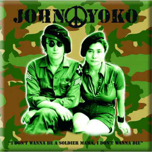 John Lennon Soldier Magnet Front