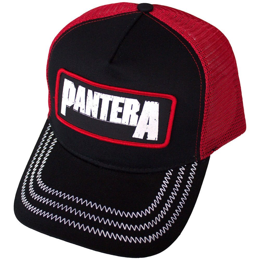 Pantera B&w Patch Trucker Cap Front