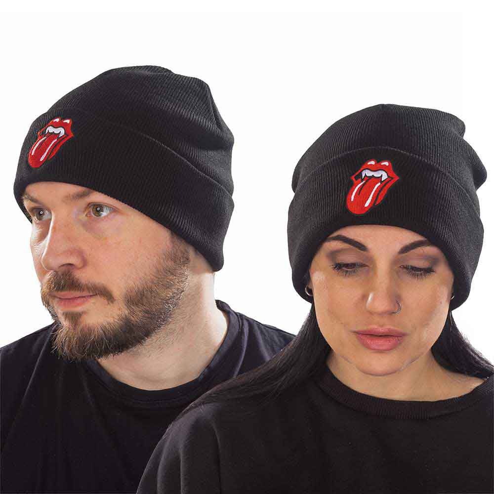Rolling Stones Fang Tongue Beanie Front