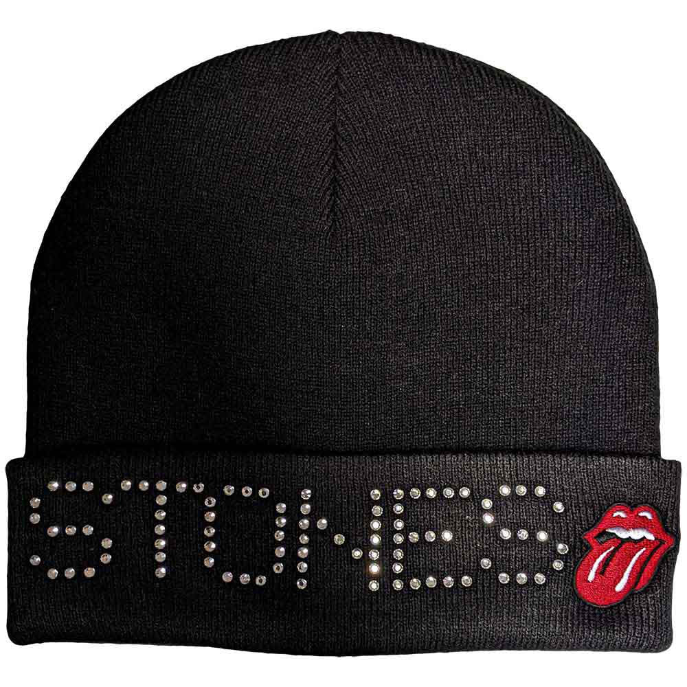 Rolling Stones Stones Embellished Beanie Front