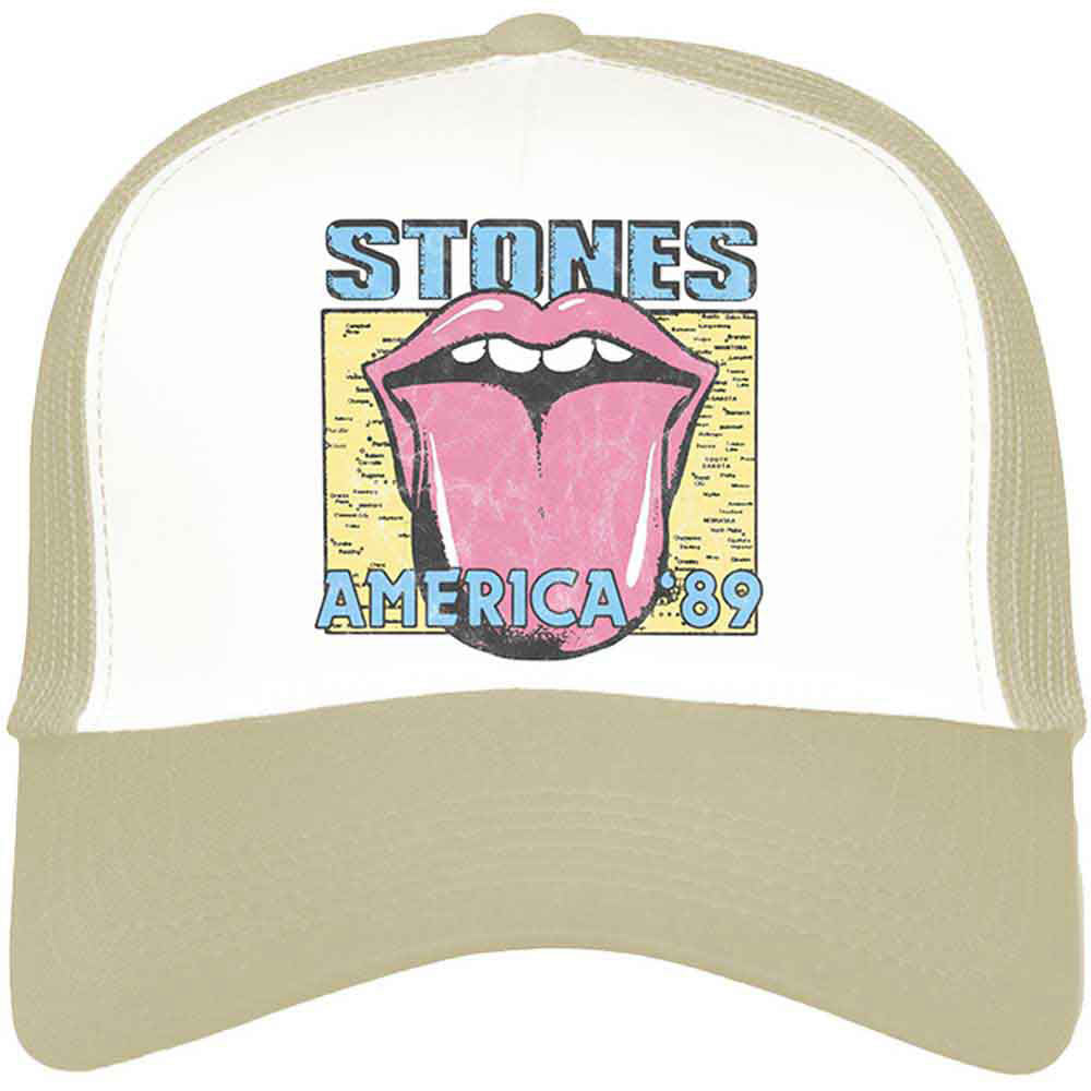 Rolling Stones America '89 Tour Map Trucker Cap Front